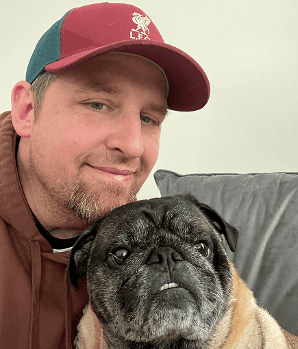 Matt JT with his dog